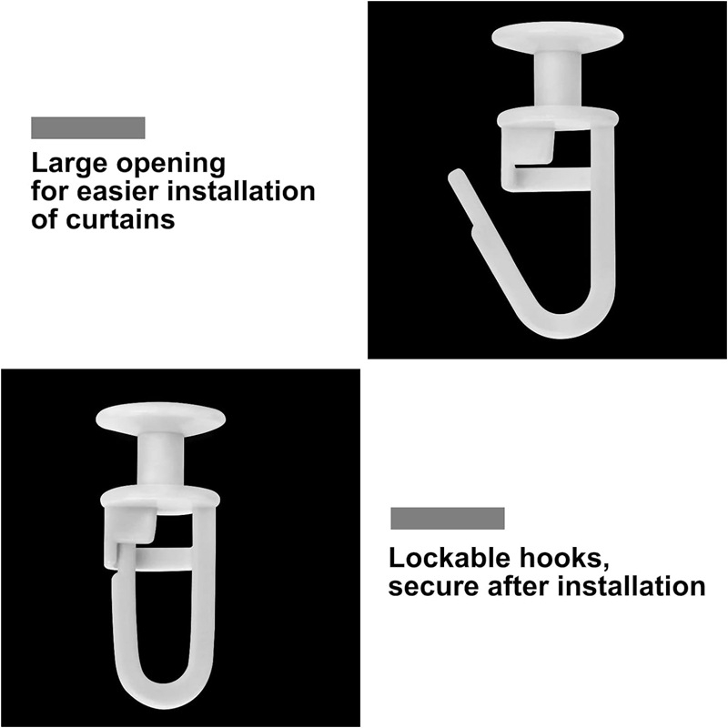 Užuolaidų priedai, nano skriemulys, 50 srieginių skriemulių, 4 tinka, yra sandėlyje.