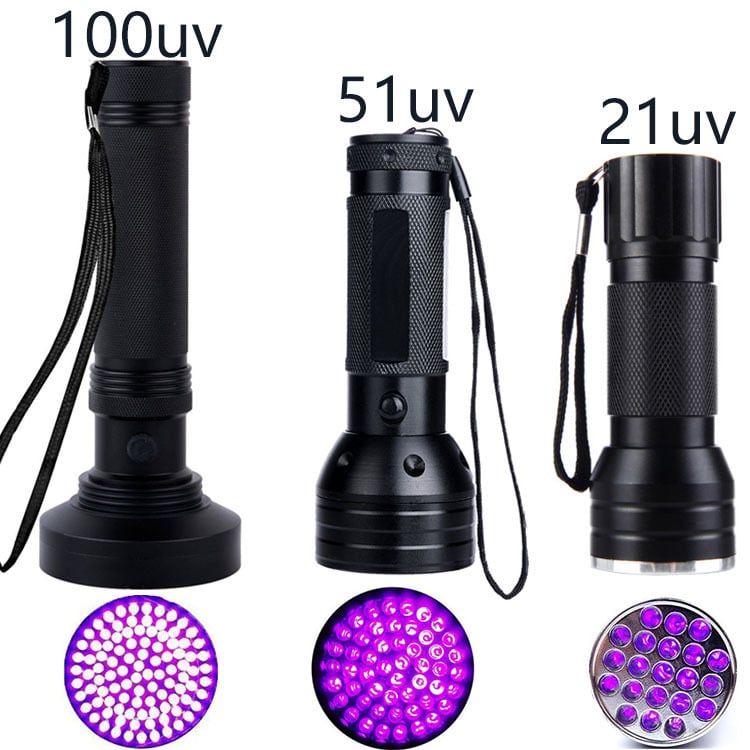 Bezmaksas logo100uv51 violets lukturītis 21 LED UV lukturītis mājdzīvnieku urīnam Fluorescējoša skorpiona gaisma