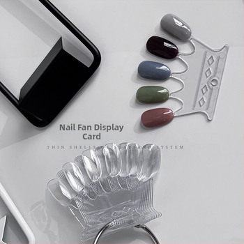 Nagų dailės ventiliatoriaus demonstracinė kortelė, 50 kvadratinių apvalių šaukštų, ovali, spalvota, juodai balta, geležinė, didmeninė prekyba