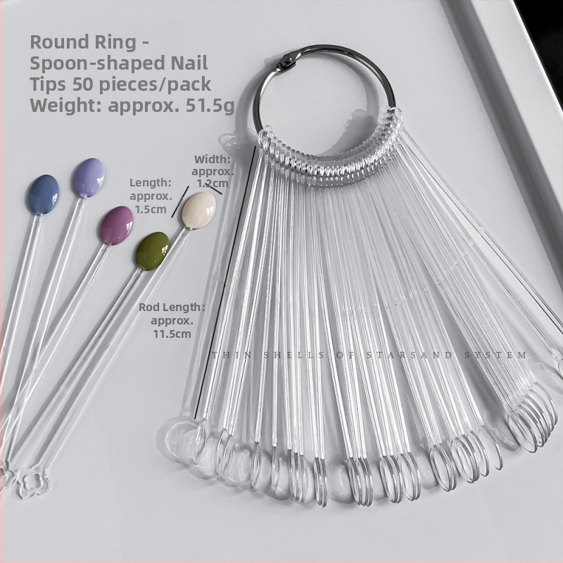 Nagų dailės ventiliatoriaus demonstracinė kortelė, 50 kvadratinių apvalių šaukštų, ovali, spalvota, juodai balta, geležinė, didmeninė prekyba