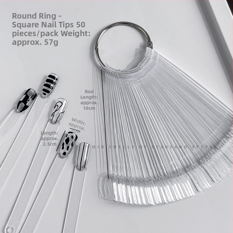 Nagų dailės ventiliatoriaus demonstracinė kortelė, 50 kvadratinių apvalių šaukštų, ovali, spalvota, juodai balta, geležinė, didmeninė prekyba