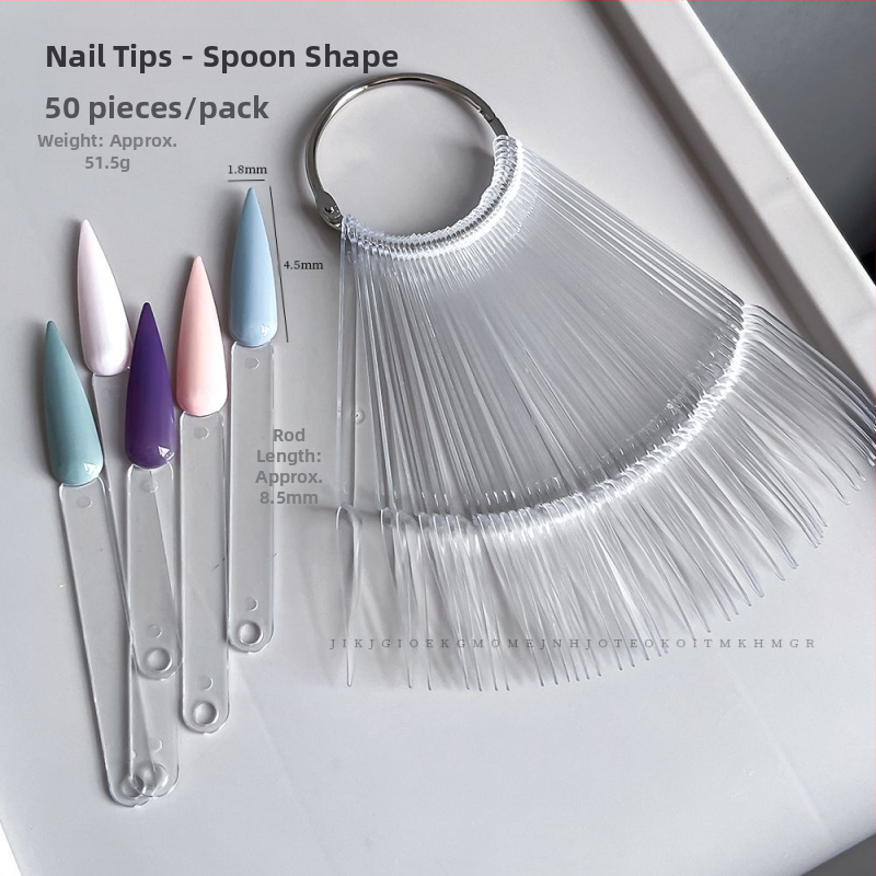 Nagų dailės ventiliatoriaus demonstracinė kortelė, 50 kvadratinių apvalių šaukštų, ovali, spalvota, juodai balta, geležinė, didmeninė prekyba