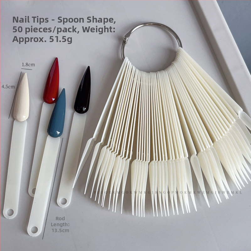 Nagų dailės ventiliatoriaus demonstracinė kortelė, 50 kvadratinių apvalių šaukštų, ovali, spalvota, juodai balta, geležinė, didmeninė prekyba