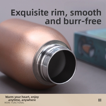Φορητό θερμός από ανοξείδωτο ατσάλι 304, μίνι, μικρό, τσούξιμο, υψηλής ποιότητας, μικρό κύπελλο κοιλιάς, απλό δαχτυλίδι προσγείωσης, συνοδευτικό κύπελλο τσέπης