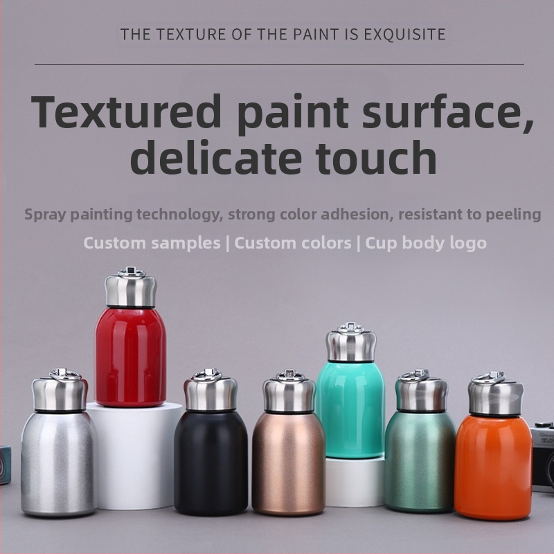 Φορητό θερμός από ανοξείδωτο ατσάλι 304, μίνι, μικρό, τσούξιμο, υψηλής ποιότητας, μικρό κύπελλο κοιλιάς, απλό δαχτυλίδι προσγείωσης, συνοδευτικό κύπελλο τσέπης