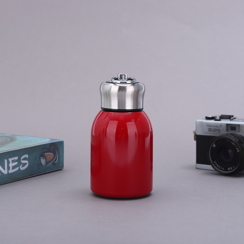 Φορητό θερμός από ανοξείδωτο ατσάλι 304, μίνι, μικρό, τσούξιμο, υψηλής ποιότητας, μικρό κύπελλο κοιλιάς, απλό δαχτυλίδι προσγείωσης, συνοδευτικό κύπελλο τσέπης