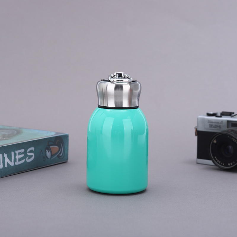 Φορητό θερμός από ανοξείδωτο ατσάλι 304, μίνι, μικρό, τσούξιμο, υψηλής ποιότητας, μικρό κύπελλο κοιλιάς, απλό δαχτυλίδι προσγείωσης, συνοδευτικό κύπελλο τσέπης