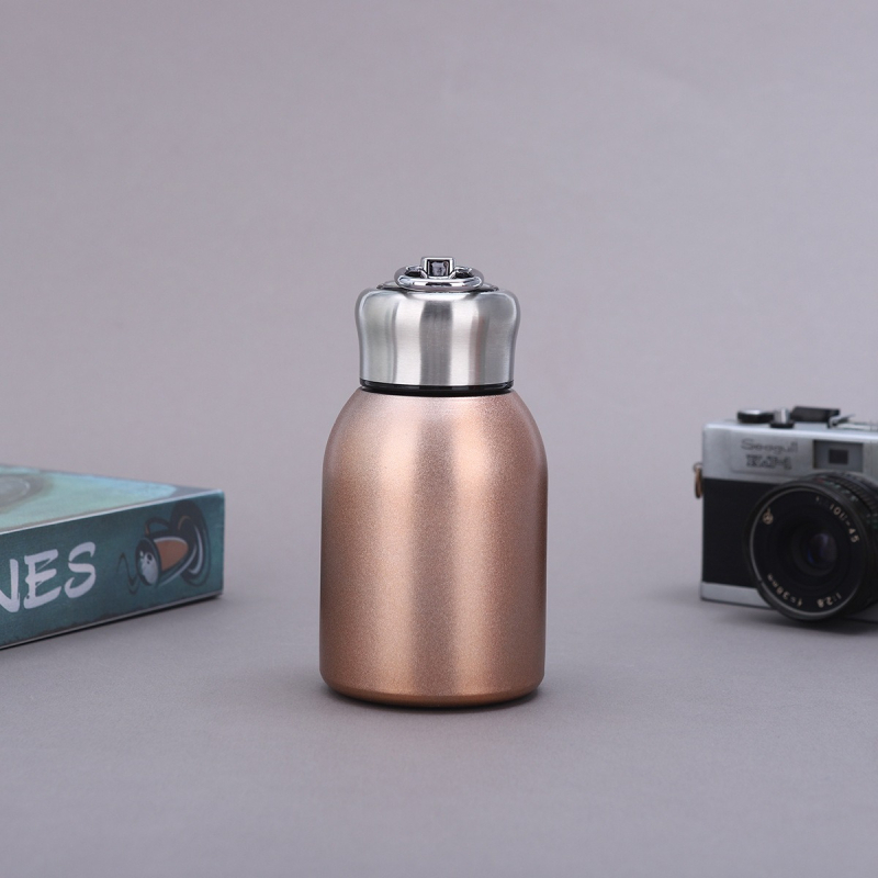 Φορητό θερμός από ανοξείδωτο ατσάλι 304, μίνι, μικρό, τσούξιμο, υψηλής ποιότητας, μικρό κύπελλο κοιλιάς, απλό δαχτυλίδι προσγείωσης, συνοδευτικό κύπελλο τσέπης