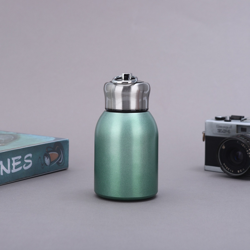 Φορητό θερμός από ανοξείδωτο ατσάλι 304, μίνι, μικρό, τσούξιμο, υψηλής ποιότητας, μικρό κύπελλο κοιλιάς, απλό δαχτυλίδι προσγείωσης, συνοδευτικό κύπελλο τσέπης