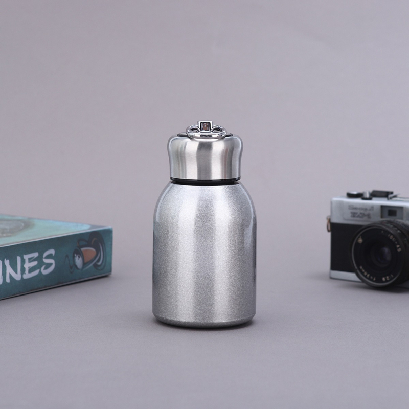 Φορητό θερμός από ανοξείδωτο ατσάλι 304, μίνι, μικρό, τσούξιμο, υψηλής ποιότητας, μικρό κύπελλο κοιλιάς, απλό δαχτυλίδι προσγείωσης, συνοδευτικό κύπελλο τσέπης