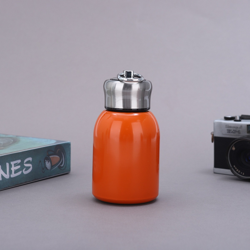 Φορητό θερμός από ανοξείδωτο ατσάλι 304, μίνι, μικρό, τσούξιμο, υψηλής ποιότητας, μικρό κύπελλο κοιλιάς, απλό δαχτυλίδι προσγείωσης, συνοδευτικό κύπελλο τσέπης