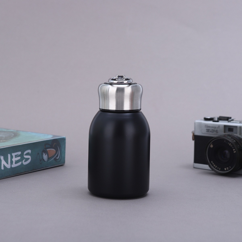 Φορητό θερμός από ανοξείδωτο ατσάλι 304, μίνι, μικρό, τσούξιμο, υψηλής ποιότητας, μικρό κύπελλο κοιλιάς, απλό δαχτυλίδι προσγείωσης, συνοδευτικό κύπελλο τσέπης