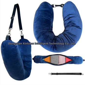 Naujas kelioninis galvos atlošas, minkštas, pliušinis, paminkštintas drabužių bagažo pagalvės užvalkalas, skirtas lauko daugiafunkciniam U formos nešiojamam galvos atlošui