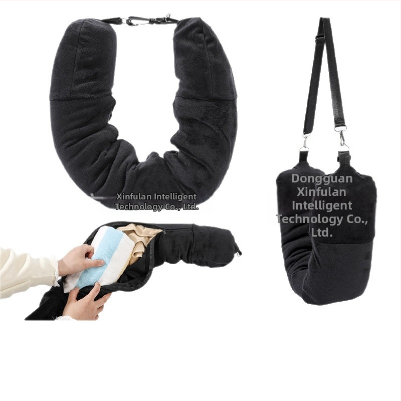 Нова пътна облегалка за глава, мека плюшена подплатена калъфка за дрехи, багаж, външна многофункционална U-образна преносима облегалка за глава
