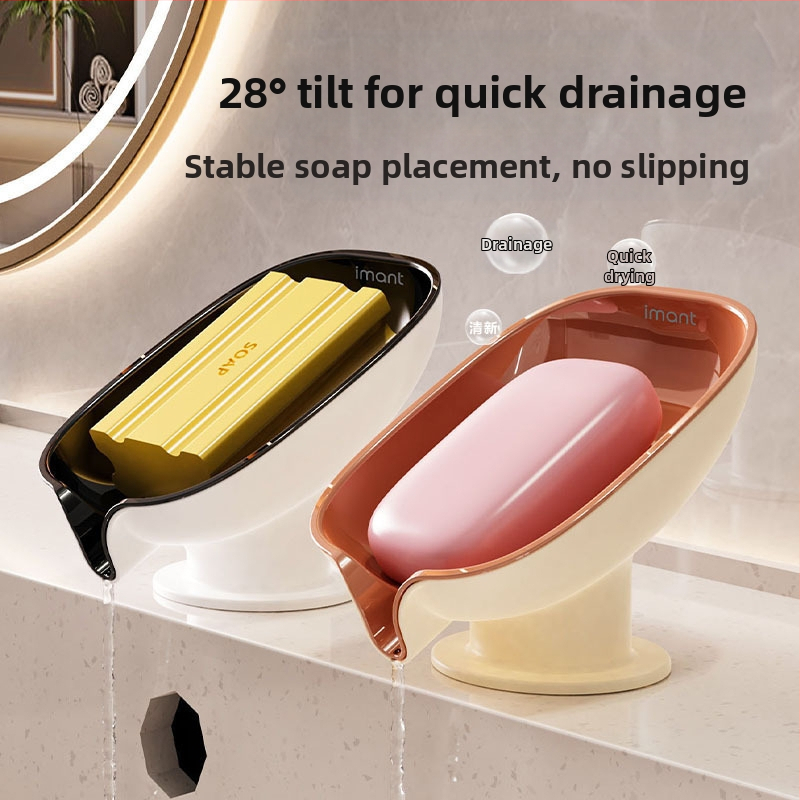 Σαπουνοθήκη Διπλής στρώσης με βεντούζα χωρίς τρύπημα, σαπουνοθήκη μπάνιου, πάγκος κουζίνας, σαπουνοθήκη χονδρικής