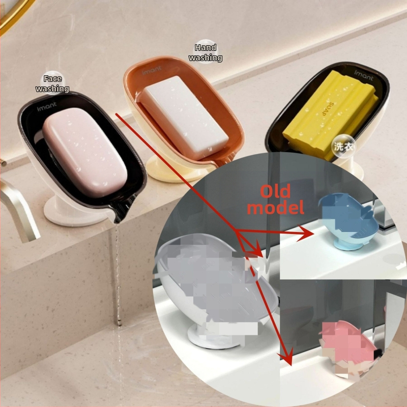Σαπουνοθήκη Διπλής στρώσης με βεντούζα χωρίς τρύπημα, σαπουνοθήκη μπάνιου, πάγκος κουζίνας, σαπουνοθήκη χονδρικής