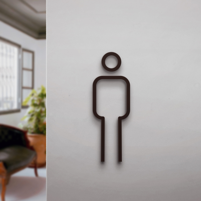 Parduotuvės viešbutis B ir B 3D trimatis vyrų tualeto, moterų tualeto sienos lipdukas, tualeto durų ir tualeto ženklas