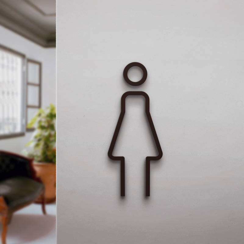 Parduotuvės viešbutis B ir B 3D trimatis vyrų tualeto, moterų tualeto sienos lipdukas, tualeto durų ir tualeto ženklas