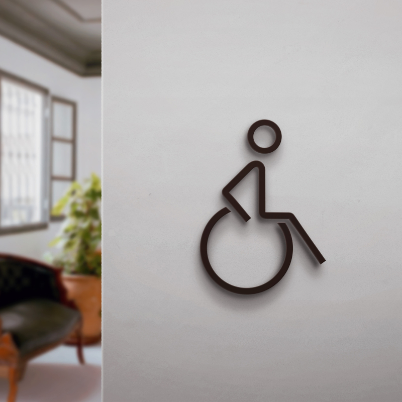 Parduotuvės viešbutis B ir B 3D trimatis vyrų tualeto, moterų tualeto sienos lipdukas, tualeto durų ir tualeto ženklas