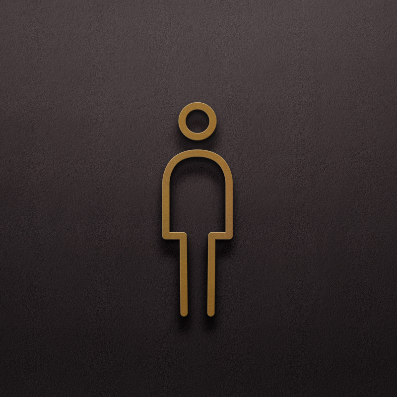 Parduotuvės viešbutis B ir B 3D trimatis vyrų tualeto, moterų tualeto sienos lipdukas, tualeto durų ir tualeto ženklas