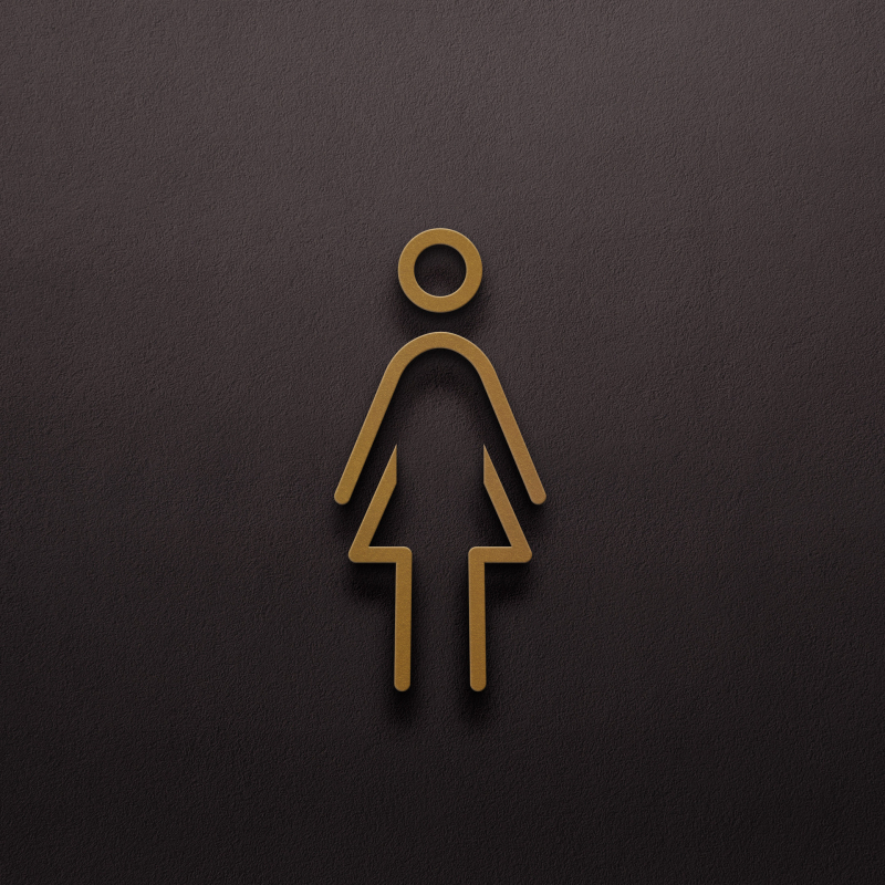 Parduotuvės viešbutis B ir B 3D trimatis vyrų tualeto, moterų tualeto sienos lipdukas, tualeto durų ir tualeto ženklas