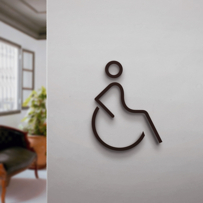 Parduotuvės viešbutis B ir B 3D trimatis vyrų tualeto, moterų tualeto sienos lipdukas, tualeto durų ir tualeto ženklas