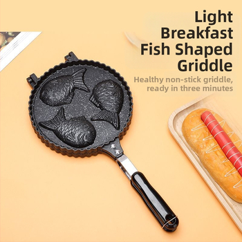 Küpsetusvahendid Snapper Fish põletusvorm Kodune vahvlikala küpsetamine küpsisevorm Mittenakkuv pann
