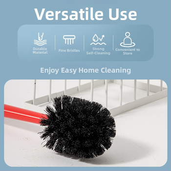 Riputatav WC-hari, mitte-torkav alusega, tualett, tualett, tualettpuhastushari, surnud nurgata WC-puhastusharja komplekt