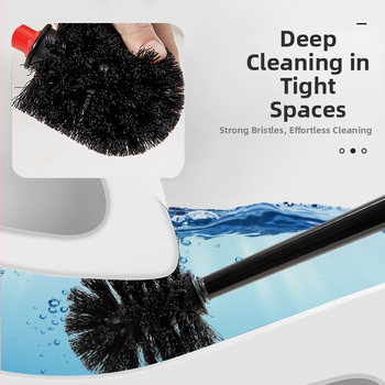 Riputatav WC-hari, mitte-torkav alusega, tualett, tualett, tualettpuhastushari, surnud nurgata WC-puhastusharja komplekt