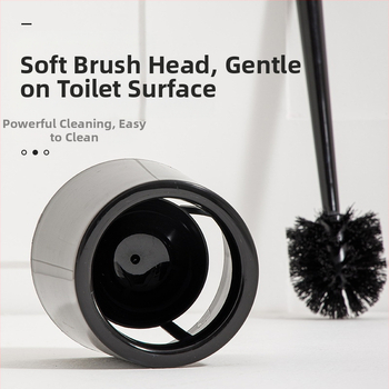 Riputatav WC-hari, mitte-torkav alusega, tualett, tualett, tualettpuhastushari, surnud nurgata WC-puhastusharja komplekt