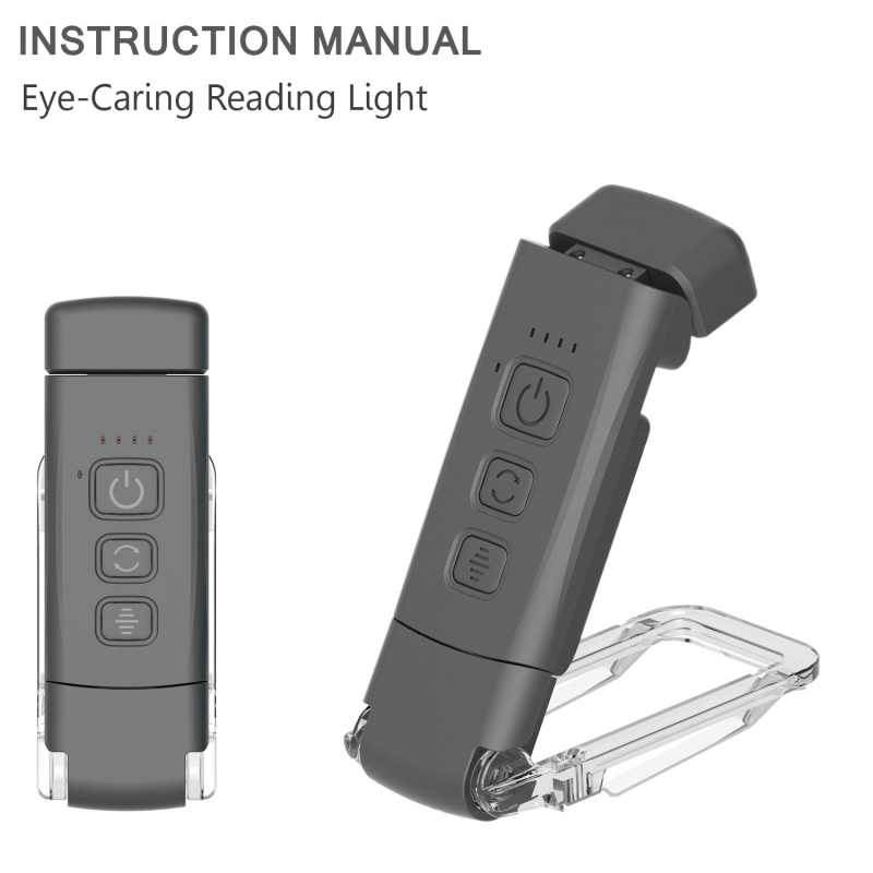 Нова нощна лампа с щипка за четене на книги с USB зареждане, преносима настолна лампа, защита на очите, мини LED лампа за книги с карти