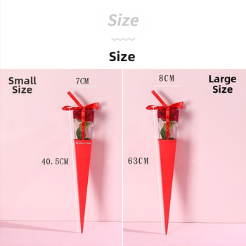 PVC kokkupandav lillede kinkekarp ühe kimbu pakkekarp ekspordi igavene lillekarp isetegemise rooside ühe lillekarbi hulgimüük