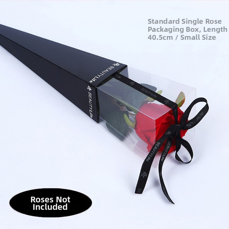 PVC kokkupandav lillede kinkekarp ühe kimbu pakkekarp ekspordi igavene lillekarp isetegemise rooside ühe lillekarbi hulgimüük