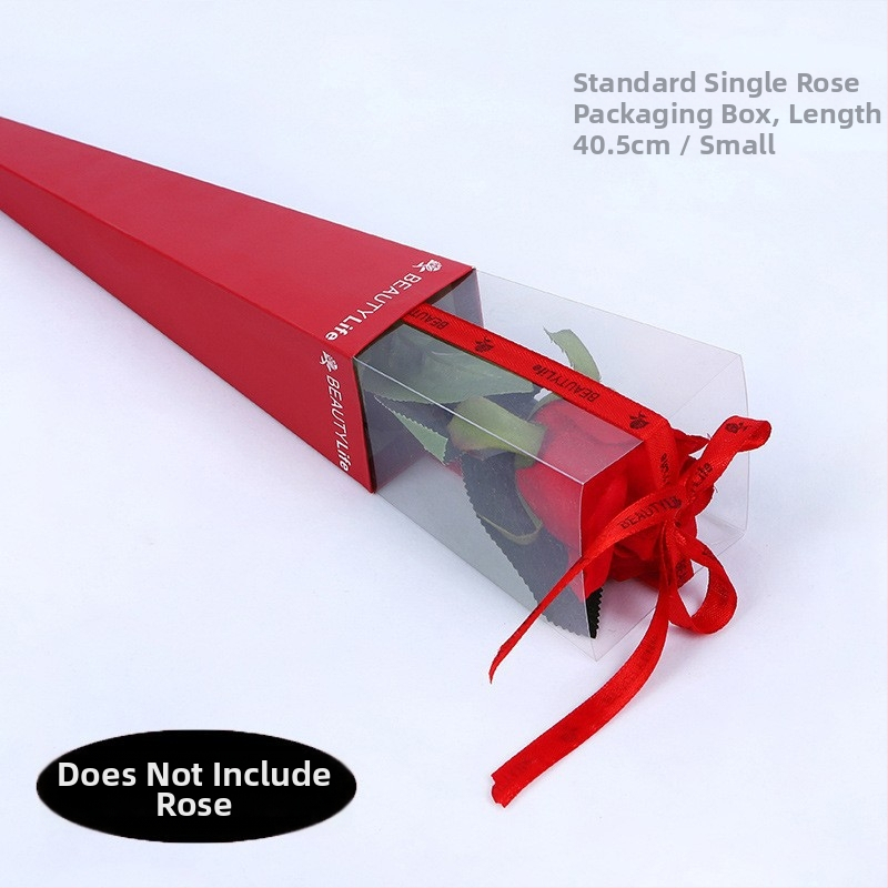 PVC kokkupandav lillede kinkekarp ühe kimbu pakkekarp ekspordi igavene lillekarp isetegemise rooside ühe lillekarbi hulgimüük