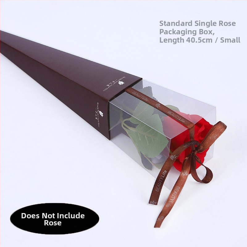 PVC sulankstoma gėlių dovanų dėžutė, vienos puokštės pakavimo dėžutė, eksportuojanti amžiną gėlių dėžutę, „pasidaryk pats“, rožių vienos gėlės dėžutė, didmeninė prekyba