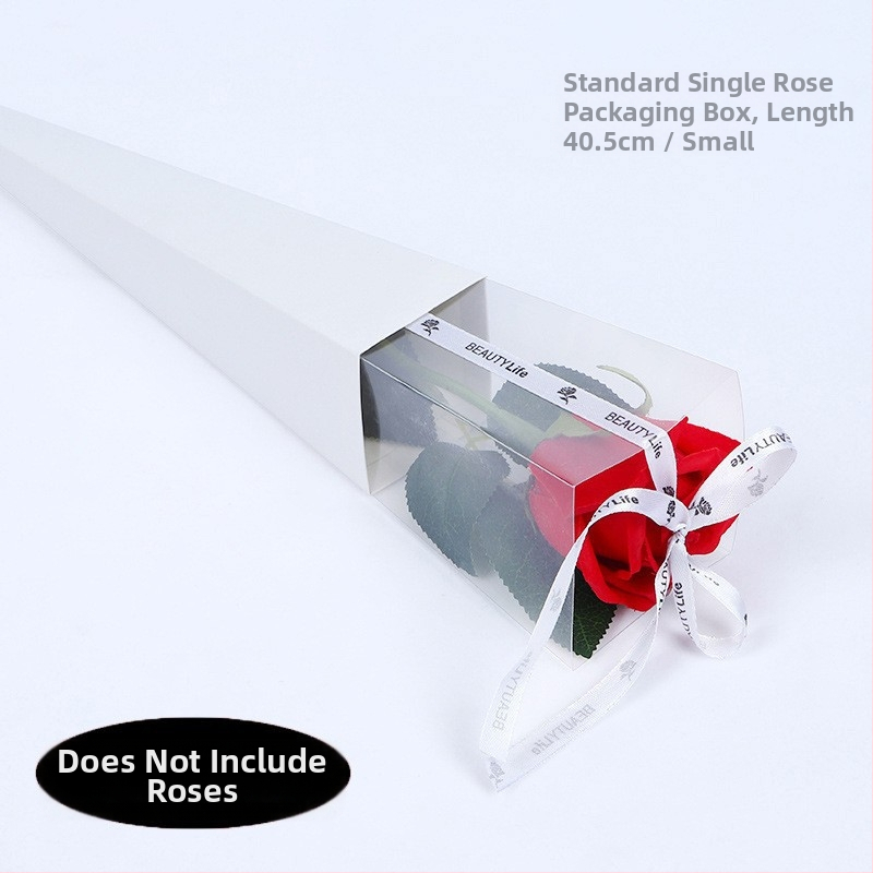 PVC kokkupandav lillede kinkekarp ühe kimbu pakkekarp ekspordi igavene lillekarp isetegemise rooside ühe lillekarbi hulgimüük