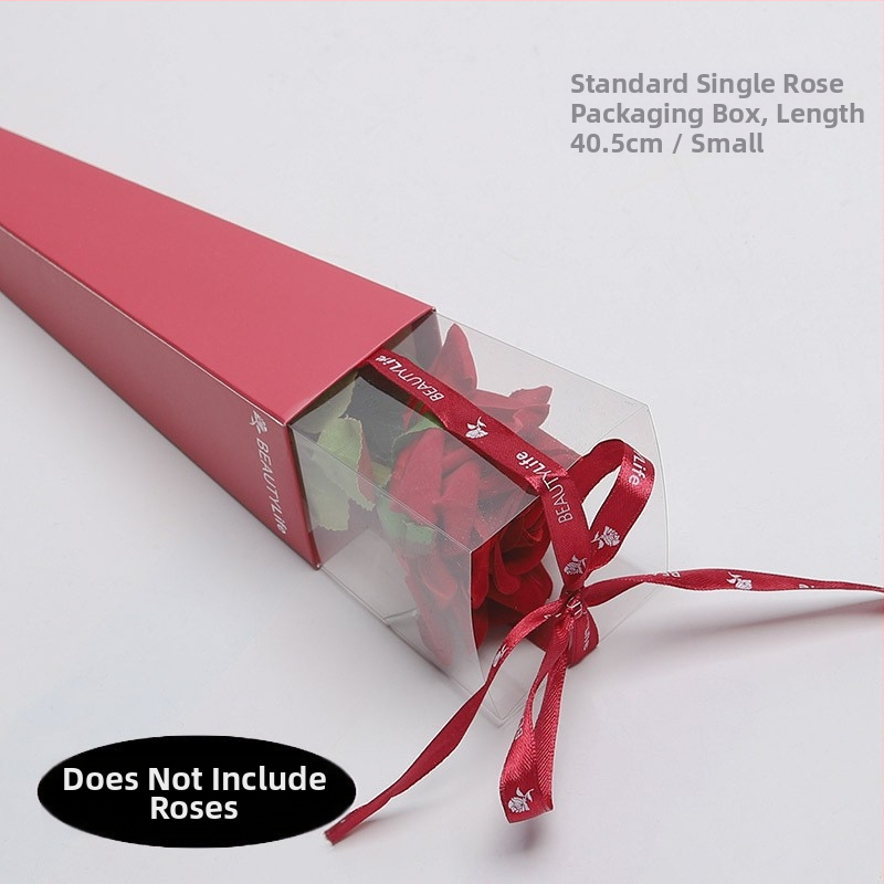 PVC kokkupandav lillede kinkekarp ühe kimbu pakkekarp ekspordi igavene lillekarp isetegemise rooside ühe lillekarbi hulgimüük