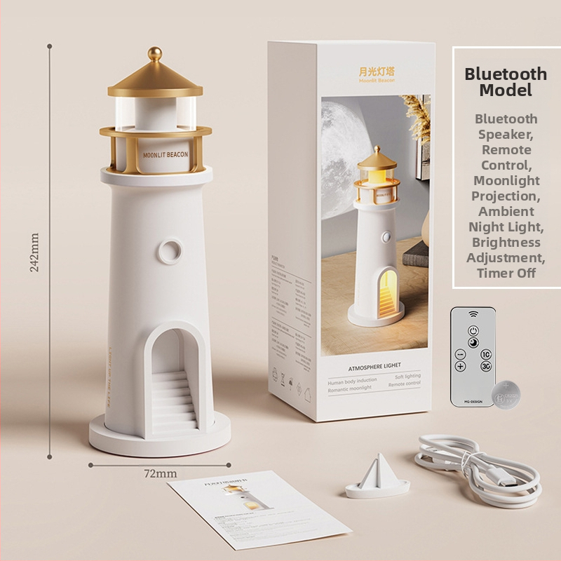 2025. aasta uus kuuvalguse tuletorn, meeleoluvalgus, kuu, kuu, magamistuba, ööprojektor, lamp, Bluetooth-kõlar, öövalgusti
