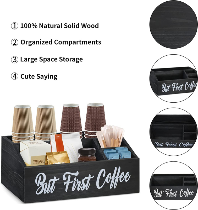 Puidust kohvikarbiriiul hoiukorv kohvikutarvikud dekoratiivsed lauaarvuti lisatarvikud hoiukoha kohvikuklamber hulgimüük