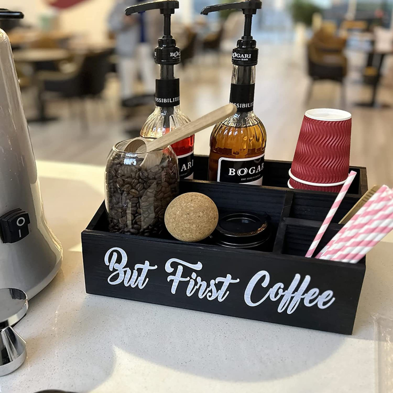 Puidust kohvikarbiriiul hoiukorv kohvikutarvikud dekoratiivsed lauaarvuti lisatarvikud hoiukoha kohvikuklamber hulgimüük