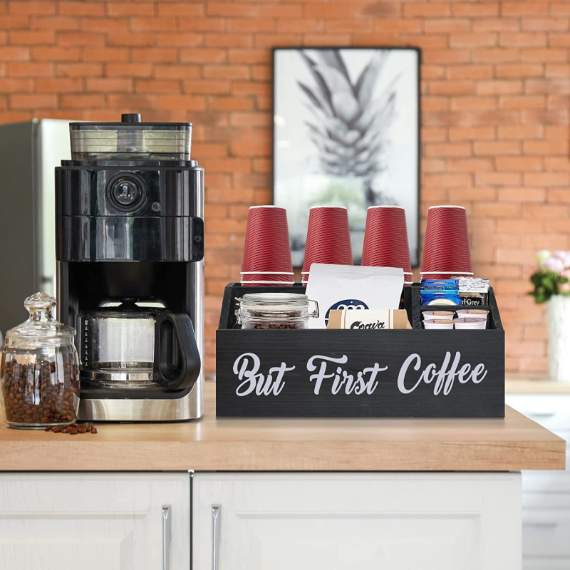 Puidust kohvikarbiriiul hoiukorv kohvikutarvikud dekoratiivsed lauaarvuti lisatarvikud hoiukoha kohvikuklamber hulgimüük