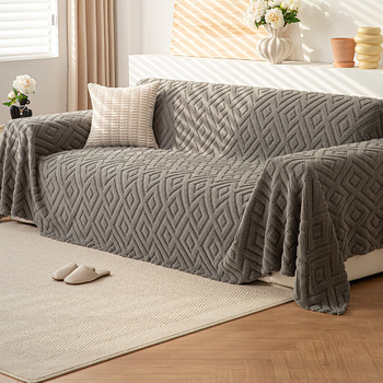 2024 нова кремава кърпа за диван, есенно-зимна, плюшена топла пола, калъф за диван, висококачествен плат за калъфки