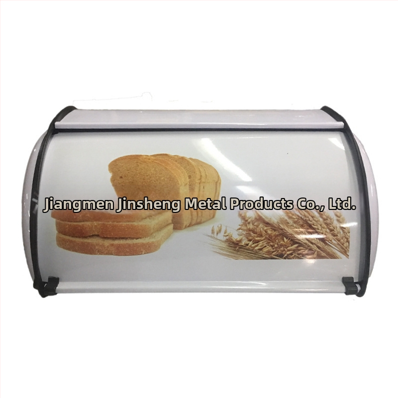 Кутия за хляб от бял метал, кутия за малък барабан, в западен стил, кутия за съхранение на храна и закуски, кутия за съхранение на храна, Jiangmen