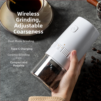 Elektrinis pupelių malūnėlis Mažas buitinis rankinis kavos pupelių malūnėlis Nešiojamas automatinis malūnėlis Rankinis kavos malūnėlis Kavos aparatas