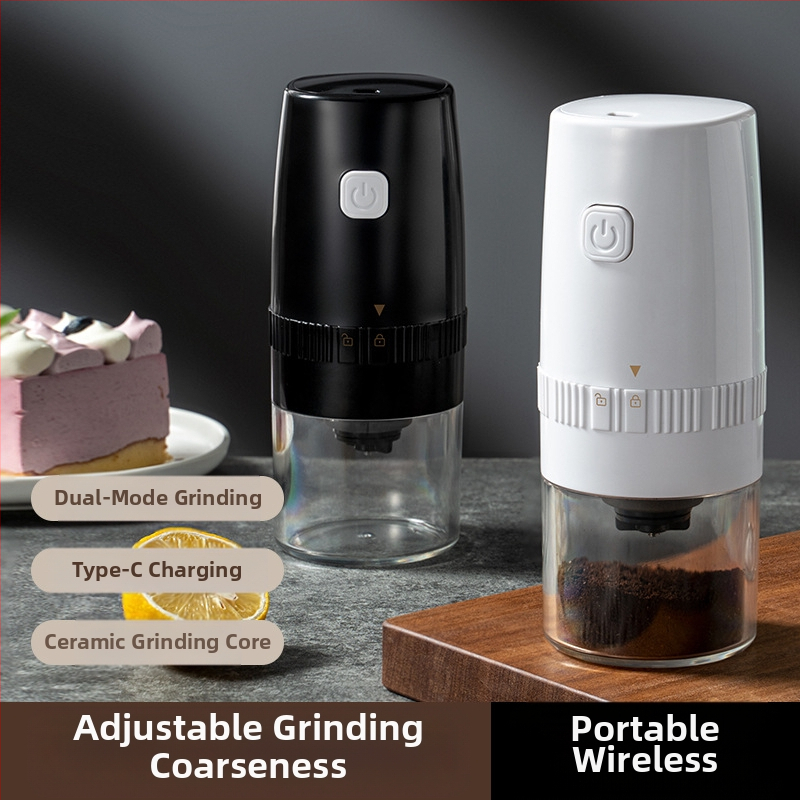 Електрическа мелничка за кафе на зърна, малка домакинска ръчна мелничка за кафе на зърна, преносима автоматична мелничка, ръчна мелничка за кафе, кафемашина