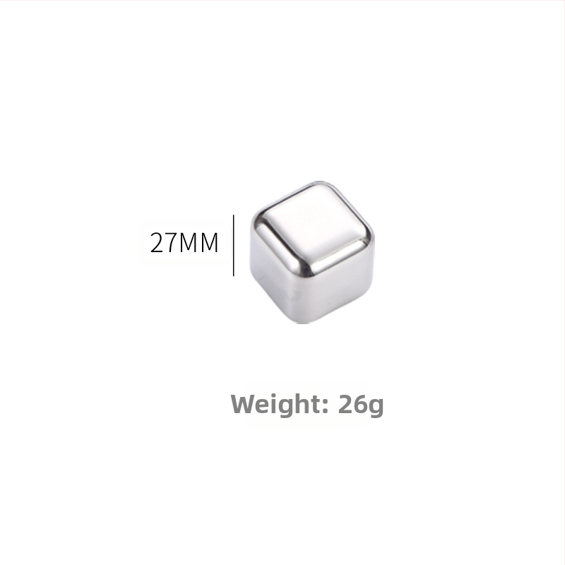 Гореща разпродажба 304 неръждаема стомана ледено вино камък непорест леден комплект уиски бързо замразен метален кубче лед директна доставка от фабриката