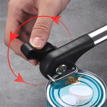 Ανοιχτήρι κονσερβών από ανοξείδωτο ατσάλι με μονή λαβή, χειροκίνητο άνοιγμα καπακιού, μαχαίρι κονσερβών, εργαλείο κουζίνας πολλαπλών λειτουργιών, ανοιχτήρι μπουκαλιών