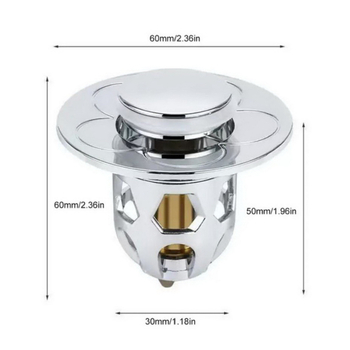 Mosdószivárgás-gátló dugó, visszapattanó kupak, rézmaggal galvanizált ezüstszürke, présdugós dezodoráló dugó, határokon átívelő szőrképződés