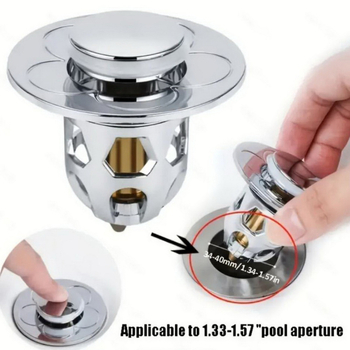 Mosdószivárgás-gátló dugó, visszapattanó kupak, rézmaggal galvanizált ezüstszürke, présdugós dezodoráló dugó, határokon átívelő szőrképződés