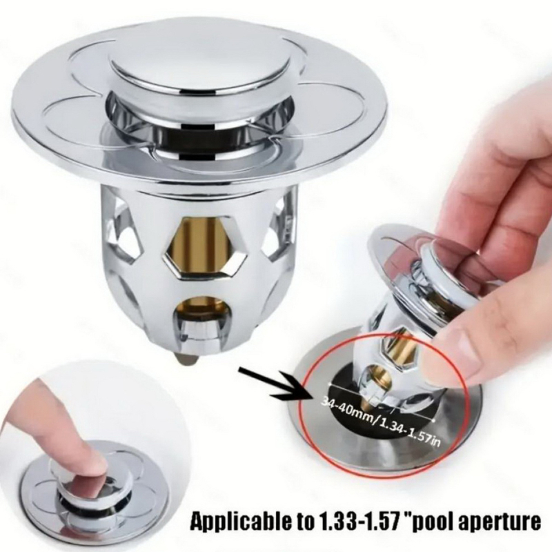 Mosdószivárgás-gátló dugó, visszapattanó kupak, rézmaggal galvanizált ezüstszürke, présdugós dezodoráló dugó, határokon átívelő szőrképződés